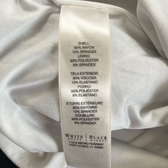 White House Black Market Strapless Black & White Maxi Dress Women’s Size Small - Picture 3 of 10